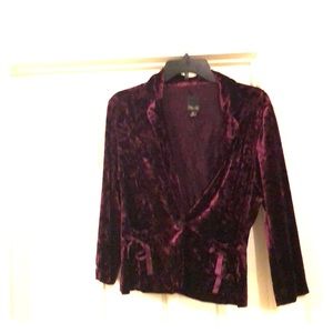 Vintage deep purple crushed velvet jacket.